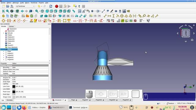 FreeCAD 0.21 +: LibreCAD 2.2.0 : Dérouler (déployer) des faces. Exporter en PDF et DXF. смотреть онлайн