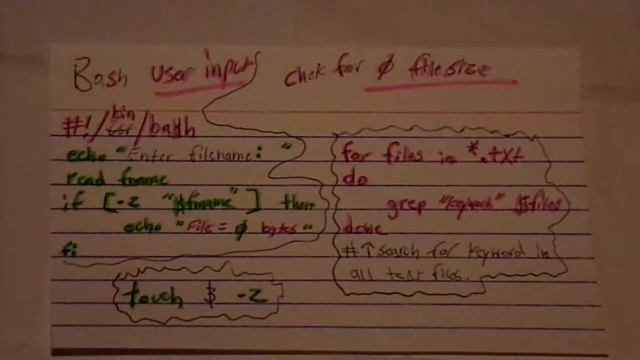 Bash Programming Check If File Is Zero Bytes & Search Text In Files For Keywords смотреть онлайн