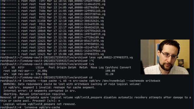 One can have really bad luck in storage land & Linux LVM2 :-/ смотреть онлайн