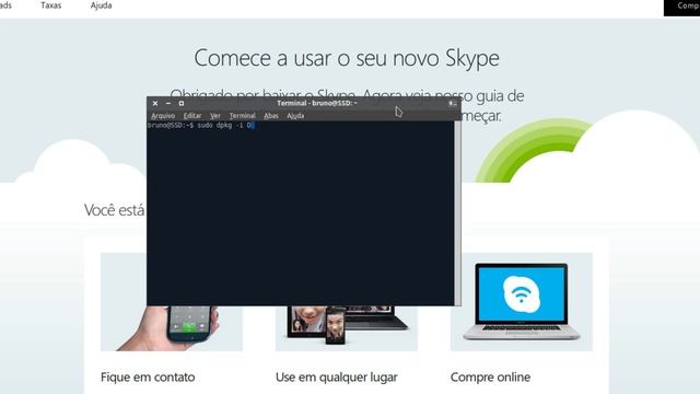INSTALAR SKYPE PELO TERMINAL [UBUNTU LINUX Tutorial PT-BR] смотреть онлайн