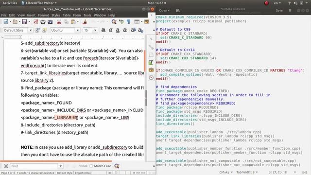 ROS2 Package Creation: CMakeLists.txt code смотреть онлайн