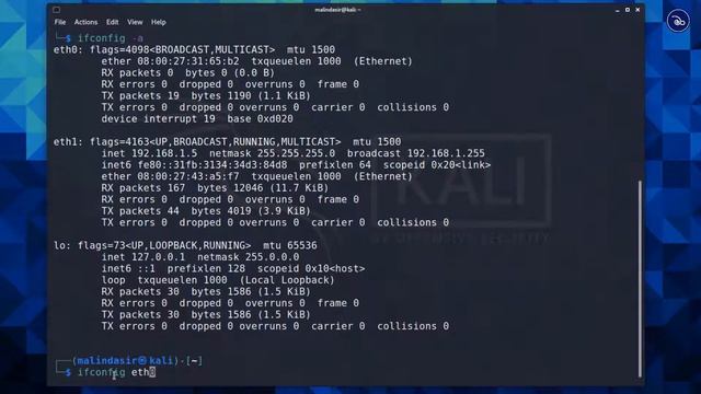 ifconfig in kali linux - ethical hacking in sinhala смотреть онлайн