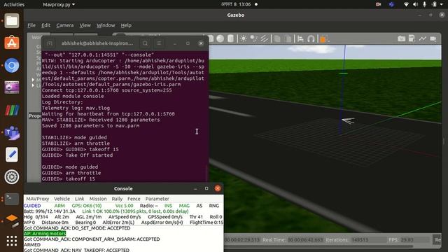 Drone simulation in Gazebo using ROS смотреть онлайн