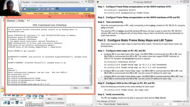 4.2.1.4 Packet Tracer - Configuring Static Frame Relay Maps смотреть онлайн