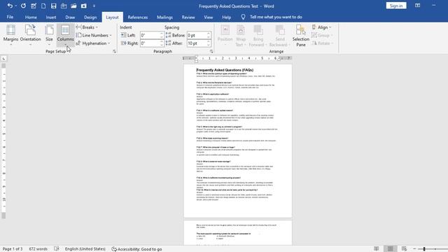 How to set Page size and column in MS Word смотреть онлайн