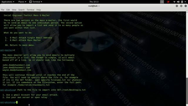 EMAIL SPAMMING AND MASS MAILER ATTACK WITH KALI LINUX bY Aadil 808 смотреть онлайн