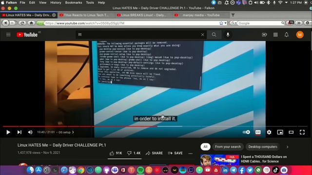 Linux HATES Me – Daily Driver CHALLENGE Pt.1 | Comic REACTION| ft. CHRIS TITUS ft. TECH HUT | FUNNY смотреть онлайн