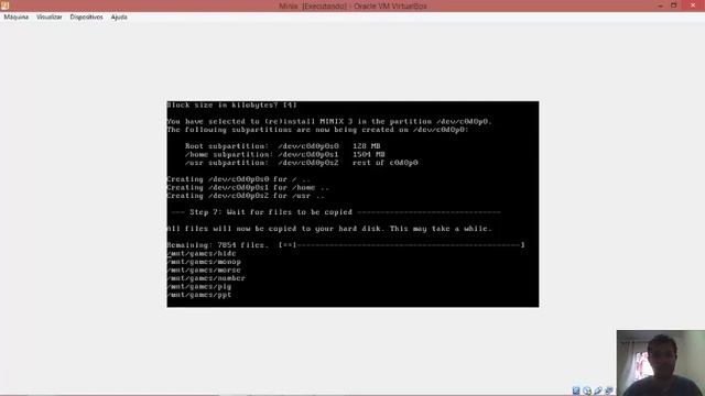 Instalando minix na virtualbox смотреть онлайн