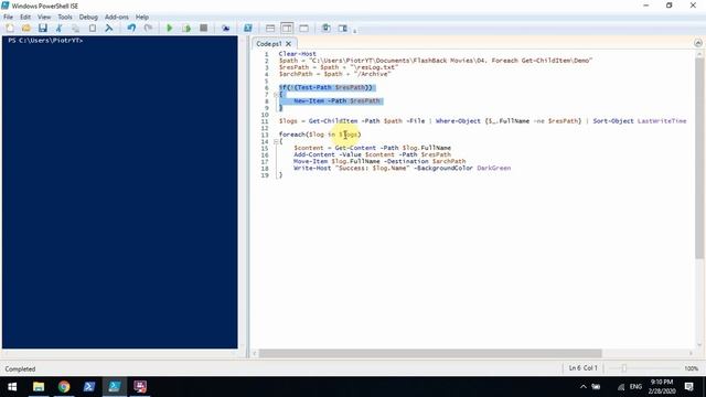 Kurs Powershell #02: Proste zarządzanie logami | Get-ChildItem Where-Object Sort-Object Add-Content смотреть онлайн