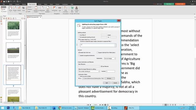 How to Split PDF File into Multiple PDF Files using Nitro Pro смотреть онлайн