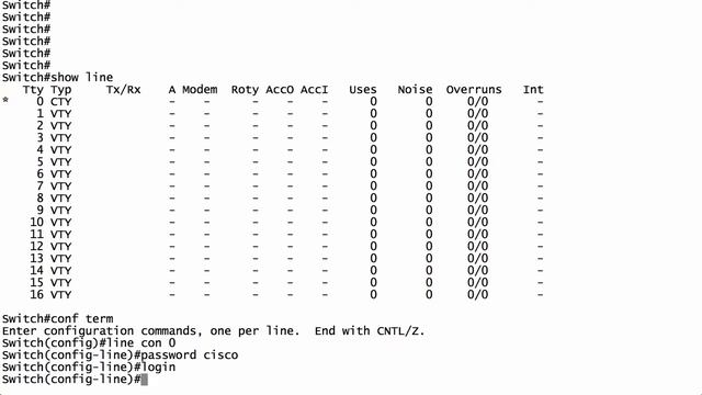 71 Setting Console and VTY Passwords смотреть онлайн