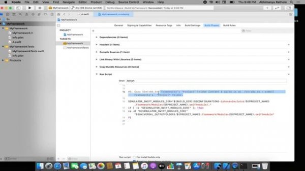 Advanced iOS : Part 2 - Universal Framework (.framework) in iOS Through Xcode Shell Script.