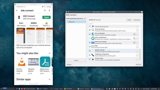 ArcoLinux : 1658 Plasma - kde connect and your android smartphone смотреть онлайн