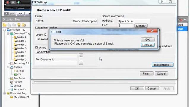 Configure Olympus DSS Pro FTP to send via FTP смотреть онлайн