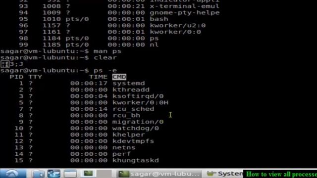 How to view all processes in Ubuntu смотреть онлайн