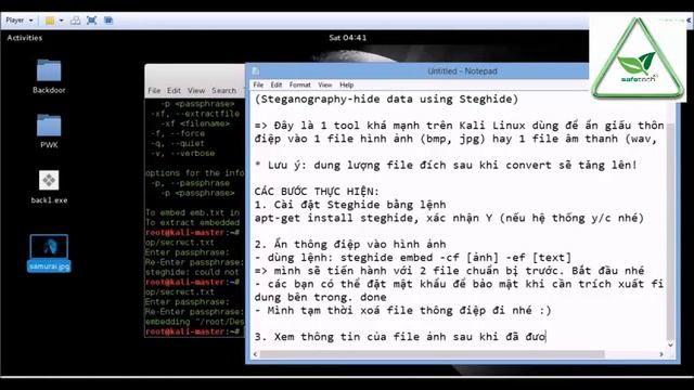 CEH Basic Demo(Lab 4) Gắn backdoor bằng kỹ thuật Steganography смотреть онлайн