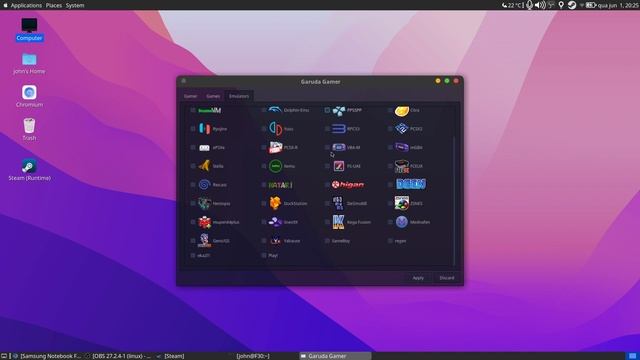Samsung Flash F30 rodando Linux Garuda смотреть онлайн