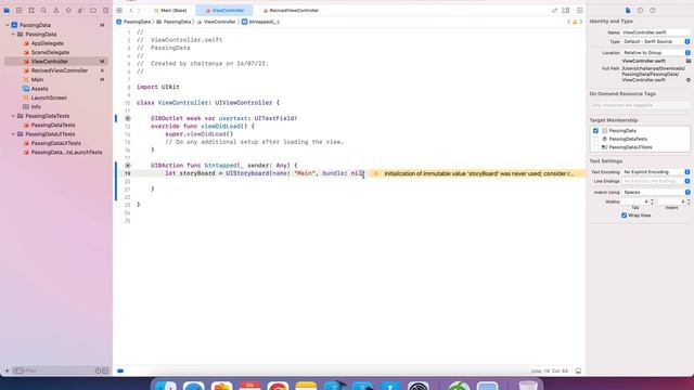 How To Pass Data Using Navigation Controller in Swift IOS смотреть онлайн