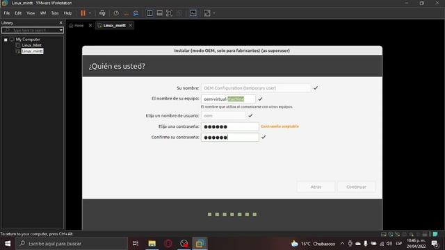 Instalación de Linux Mint en maquina virtual, con VMWare смотреть онлайн