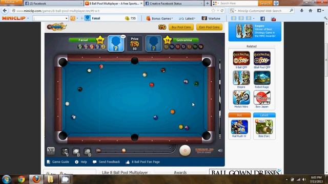 Miniclip 8 Ball Pool Direct Win смотреть онлайн