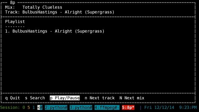 8p - Music Player for 8tracks.com - Linux TUI смотреть онлайн