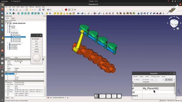 FREECAD #198 - FOUR CYLINDER ENGINE смотреть онлайн