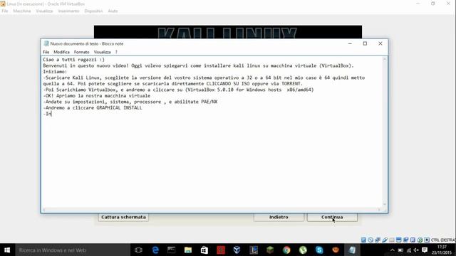 Come installare Kali Linux su VirtualBox 2017/2018 смотреть онлайн