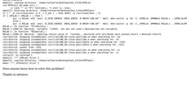 "/usr/bin/ld: skipping incompatible /usr/lib/x86_64-linux-gnu/libX11.so when searching for...