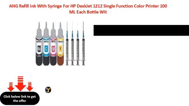 ANG Refill ink With Syringe For HP DeskJet 1212 Single Function Color Printer 100 ML Each Bottle Wi смотреть онлайн