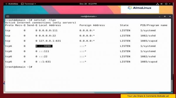 AlmaLinux 8 - installing Cockpit on AlmaLinux 8
