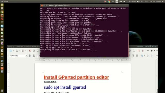Install GParted Partition Editor on Ubuntu 16.04 смотреть онлайн