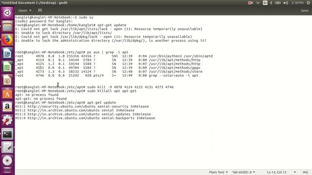 Ubuntu Update Error: Could not get lock /var/lib/apt/lists/lock смотреть онлайн
