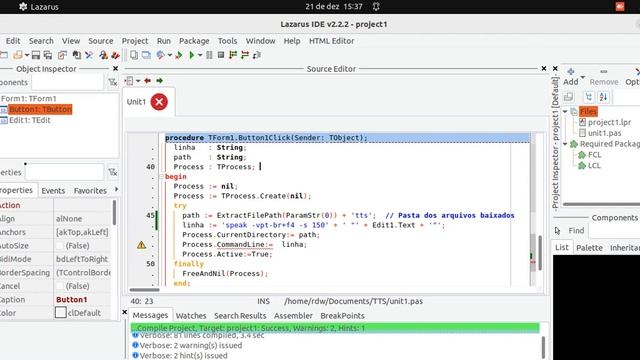 0039 - Fazendo Lazarus/Linux Falar смотреть онлайн