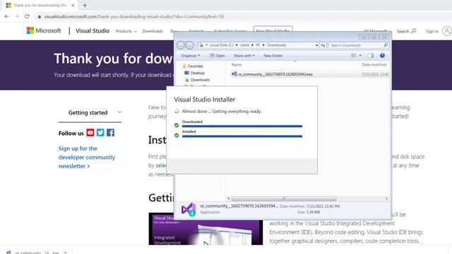 4. Installing Microsoft Visual Studio 2019 Community смотреть онлайн