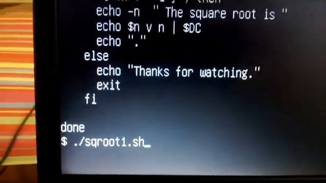 Linux shell script using "dc" to calculate square root. смотреть онлайн