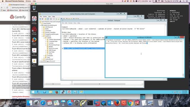 Creating AD Service Account for automated Centrify UNIX/Linux/Mac operations (3/3) смотреть онлайн