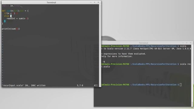 Recursion and User Input (in Scala) смотреть онлайн