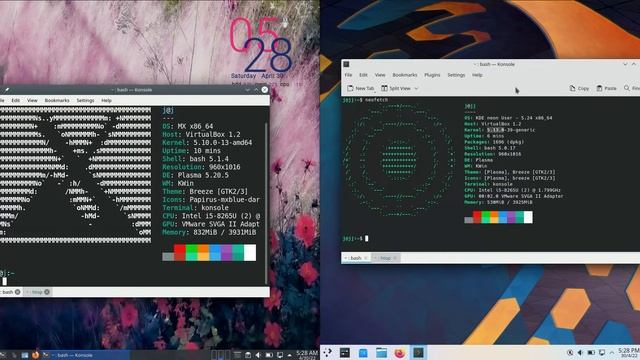 MX Linux 21 (kde) vs KDE Neon 5: Look and Feel смотреть онлайн