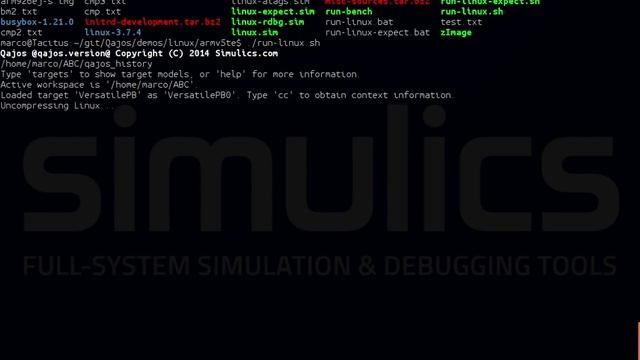 Simulics Platform Simulator running ARM / Linux смотреть онлайн
