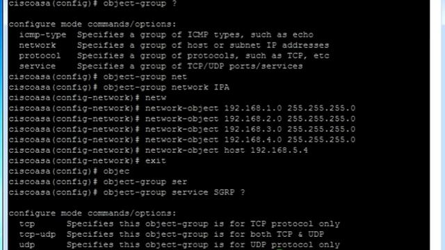 CISCO Creating Object Groups On A CISCO ASA Firewalls