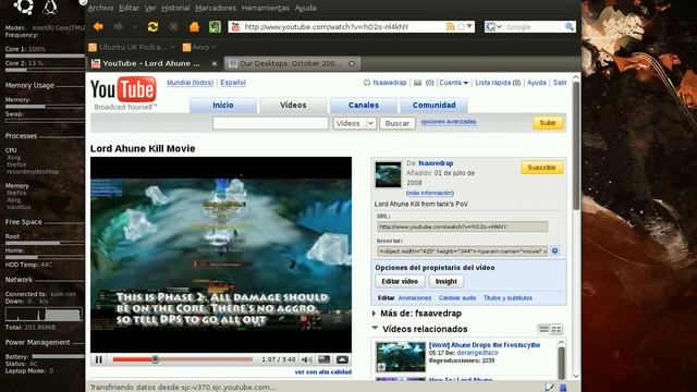 Simple-functional Ubuntu Intrepid Ibex desktop смотреть онлайн