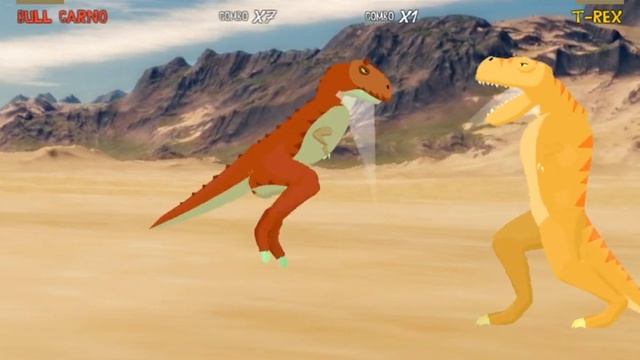 T-Rex Fights Carnotaurus · Game · Gameplay