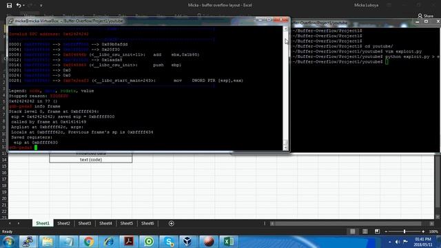 Stack Buffer overflow on Linux x86 - part 2 смотреть онлайн