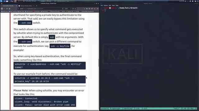 TryHackMe Wreath Official Walkthrough Task 15: Pivoting - sshuttle смотреть онлайн