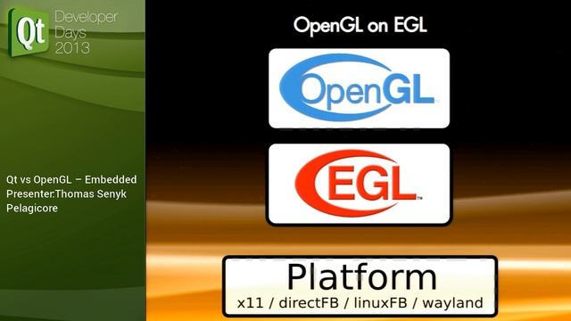 QtDD13 - Thomas Senyk - Qt vs OpenGL -- Embedded смотреть онлайн
