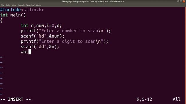 Linux C program to find the repetition of scanned digit in scanned number смотреть онлайн