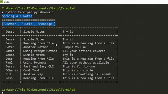 TermiPad - A Simple Note Taking CLI (Demo) смотреть онлайн