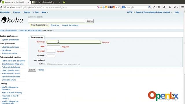 How to create Currencies on Acquisition module in koha смотреть онлайн