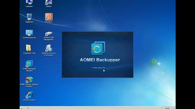 AOMEI PE Builder booting und kurze Übersicht смотреть онлайн