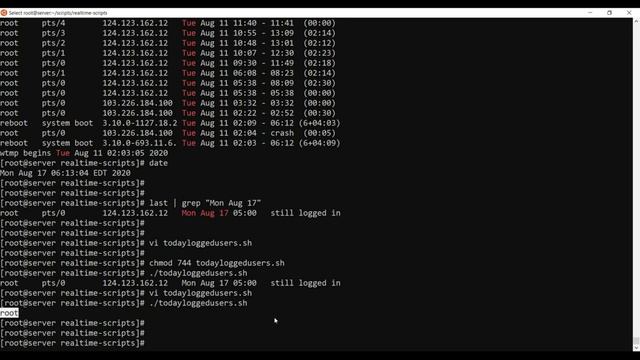 #Find Who logged in when in Linux Server using Bash #teluguitfactory смотреть онлайн